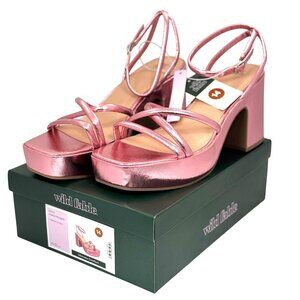 Wild Fable Pink Astro Strappy Heels 4" Platform w/ Memory Foam Womens Sz 14 NIB